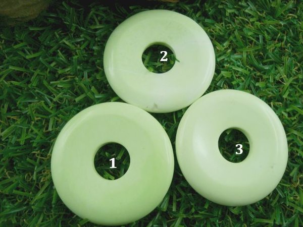 Zitronenmagnesit (Zitronen-Chrysopras) - Donut 40 mm