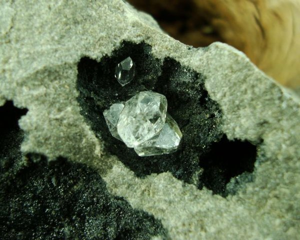 Herkimer Diamant - in Naturmatrix
