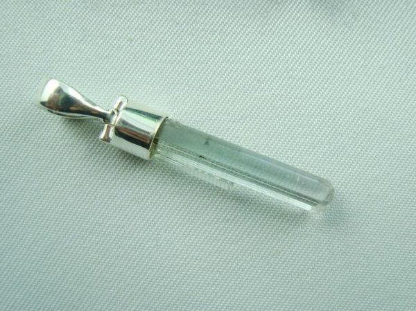 Turmalin - Rohkristall - mit Silberkappe