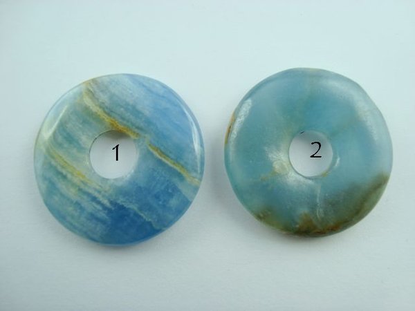 Aragonit blau - Donut 30 mm