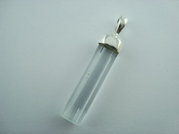 Aquamarin Kristall - in Silberkappe - Anhänger